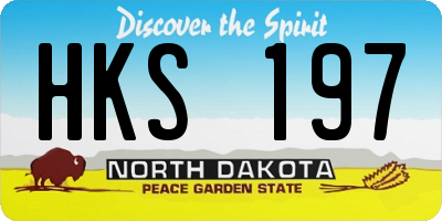 ND license plate HKS197