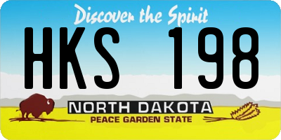 ND license plate HKS198