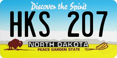 ND license plate HKS207
