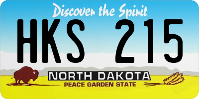 ND license plate HKS215