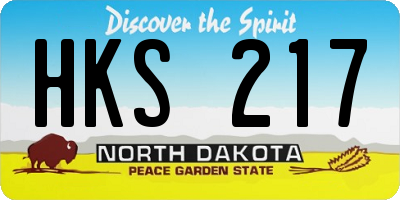 ND license plate HKS217