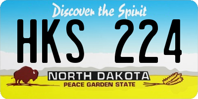 ND license plate HKS224