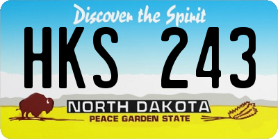 ND license plate HKS243