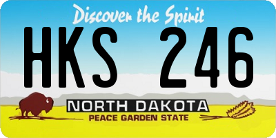 ND license plate HKS246