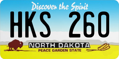 ND license plate HKS260