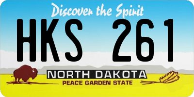 ND license plate HKS261