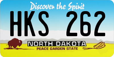 ND license plate HKS262
