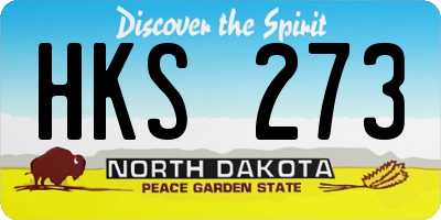 ND license plate HKS273