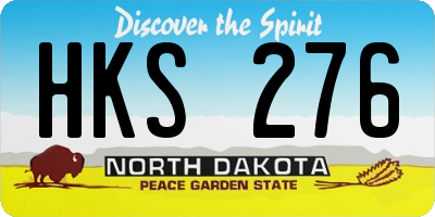 ND license plate HKS276