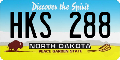 ND license plate HKS288