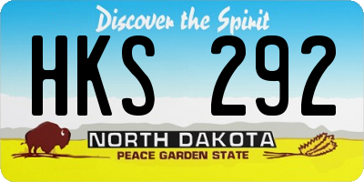 ND license plate HKS292