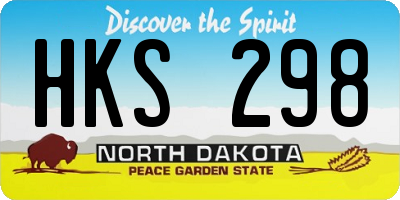 ND license plate HKS298