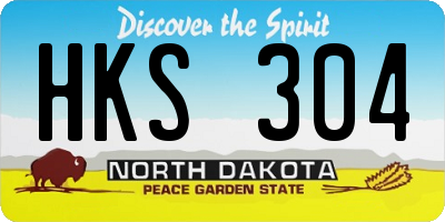 ND license plate HKS304