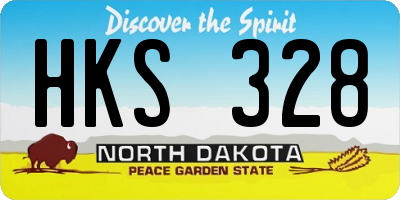 ND license plate HKS328