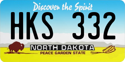 ND license plate HKS332