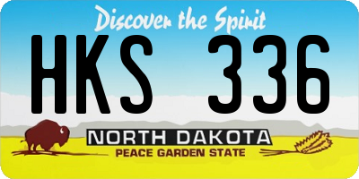 ND license plate HKS336