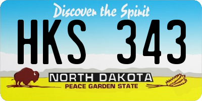ND license plate HKS343