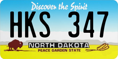 ND license plate HKS347