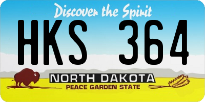 ND license plate HKS364