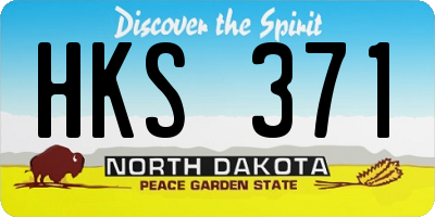 ND license plate HKS371