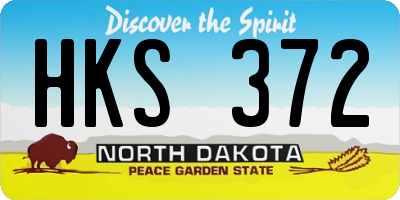 ND license plate HKS372