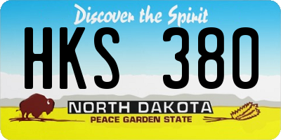 ND license plate HKS380