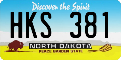 ND license plate HKS381