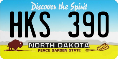 ND license plate HKS390