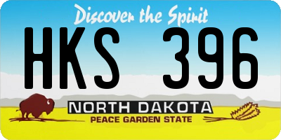 ND license plate HKS396