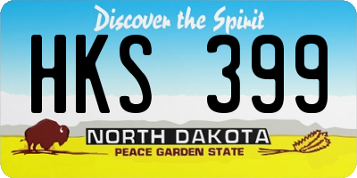 ND license plate HKS399