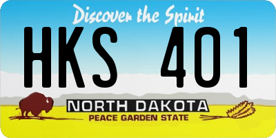 ND license plate HKS401