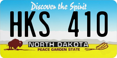 ND license plate HKS410