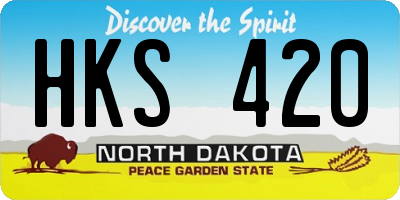 ND license plate HKS420
