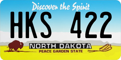 ND license plate HKS422