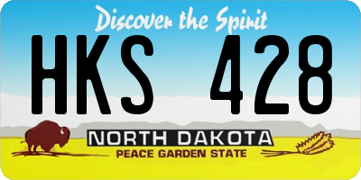 ND license plate HKS428