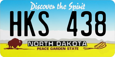 ND license plate HKS438