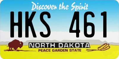 ND license plate HKS461