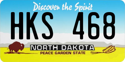 ND license plate HKS468
