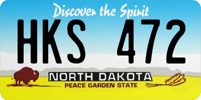 ND license plate HKS472