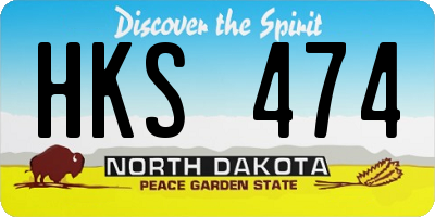 ND license plate HKS474