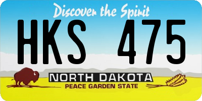 ND license plate HKS475
