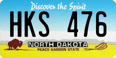 ND license plate HKS476