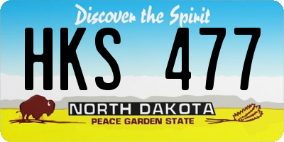 ND license plate HKS477