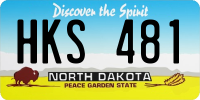 ND license plate HKS481