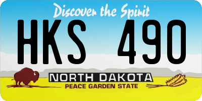 ND license plate HKS490