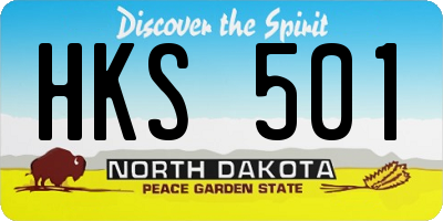 ND license plate HKS501
