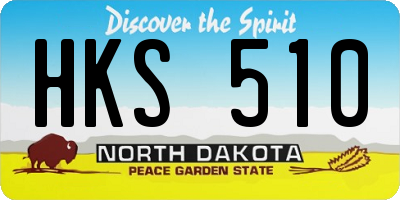 ND license plate HKS510