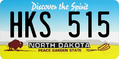 ND license plate HKS515