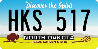 ND license plate HKS517