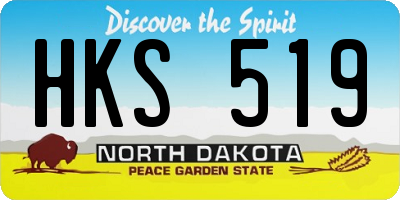 ND license plate HKS519